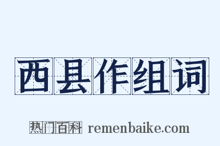 西县作组词是什么意思的图片